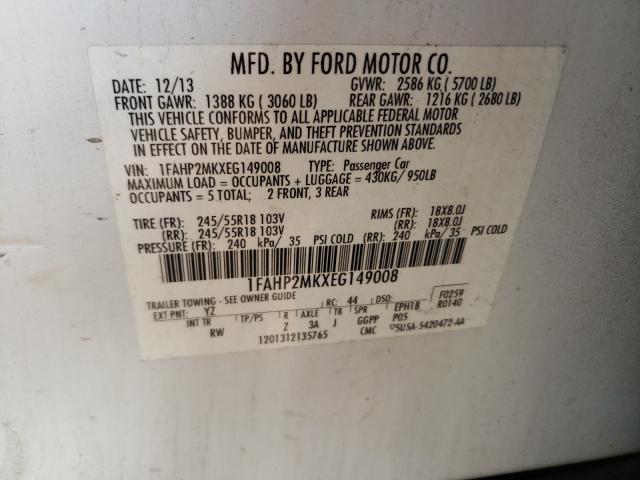 Photo 9 VIN: 1FAHP2MKXEG149008 - FORD TAURUS POL 