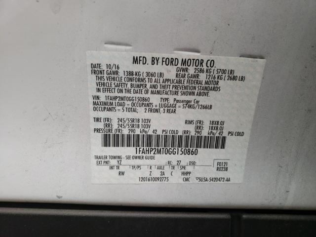 Photo 9 VIN: 1FAHP2MT0GG150860 - FORD TAURUS POL 