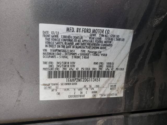 Photo 9 VIN: 1FAHP2MT2DG113451 - FORD TAURUS POL 