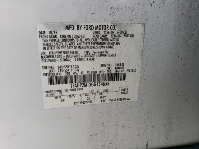 Photo 11 VIN: 1FAHP2MT3GG154658 - FORD TAURUS POL 