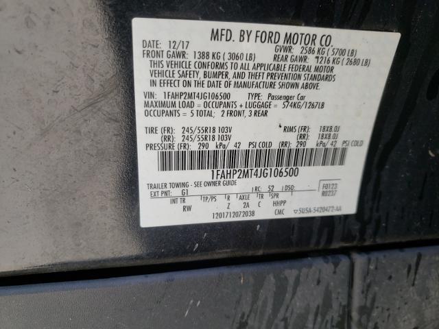 Photo 9 VIN: 1FAHP2MT4JG106500 - FORD TAURUS POL 