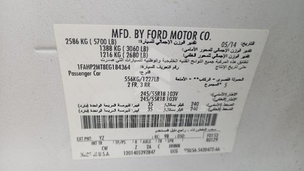 Photo 2 VIN: 1FAHP2MT8EG184364 - FORD TAURUS 