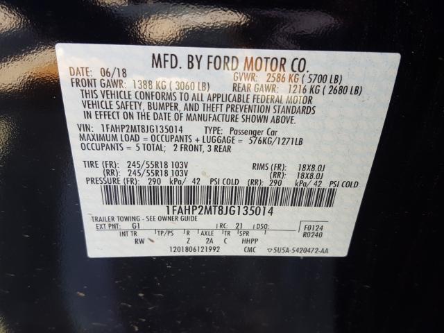 Photo 9 VIN: 1FAHP2MT8JG135014 - FORD TAURUS 