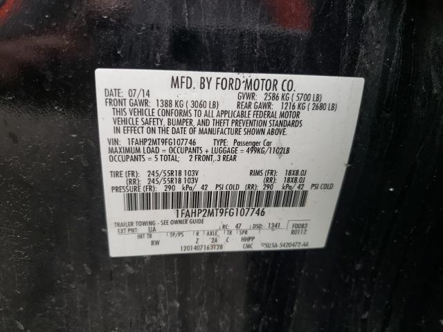 Photo 9 VIN: 1FAHP2MT9FG107746 - FORD TAURUS POL 