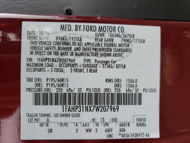 Photo 12 VIN: 1FAHP31NX7W207969 - FORD FOCUS 