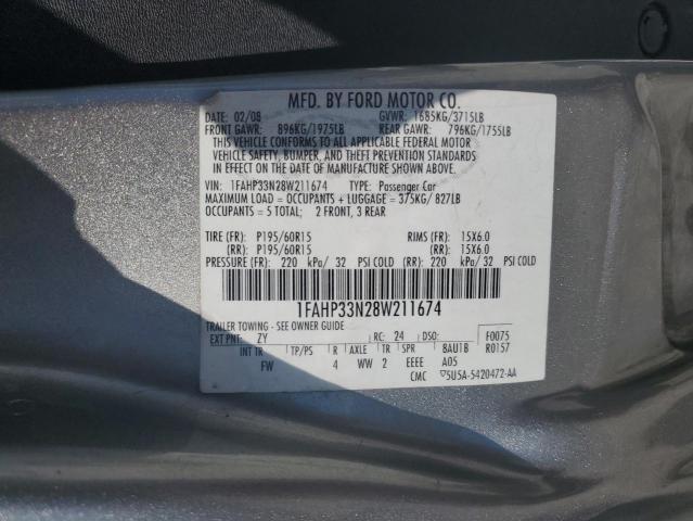 Photo 11 VIN: 1FAHP33N28W211674 - FORD FOCUS SE 