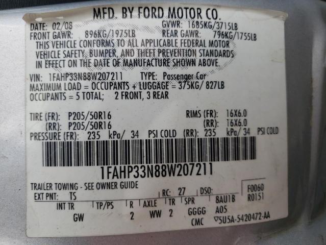 Photo 11 VIN: 1FAHP33N88W207211 - FORD FOCUS 