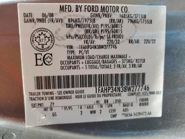 Photo 11 VIN: 1FAHP34N38W277746 - FORD FOCUS 