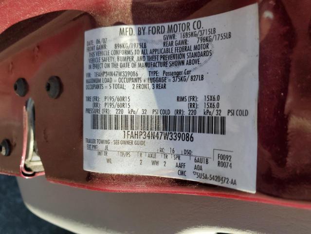 Photo 12 VIN: 1FAHP34N47W339086 - FORD FOCUS ZX4 