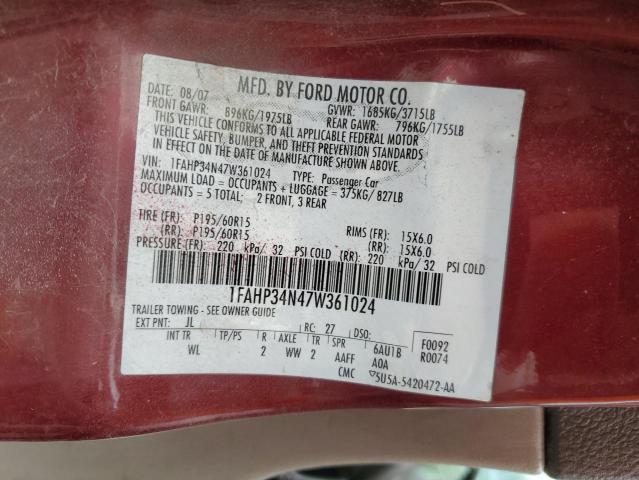 Photo 12 VIN: 1FAHP34N47W361024 - FORD FOCUS ZX4 