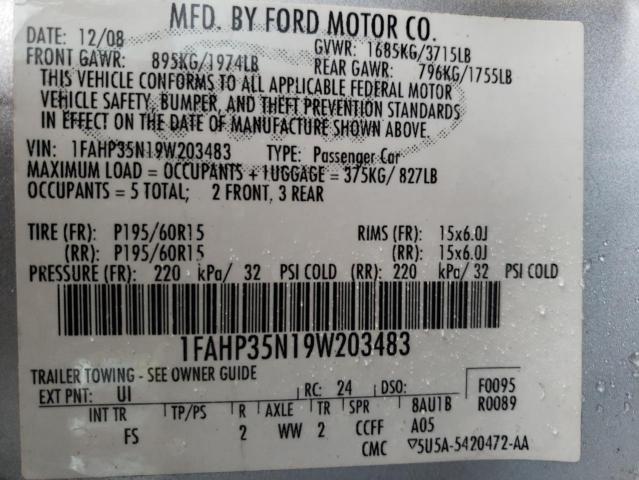 Photo 12 VIN: 1FAHP35N19W203483 - FORD FOCUS SE 