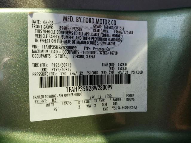 Photo 12 VIN: 1FAHP35N28W280099 - FORD FOCUS SE 