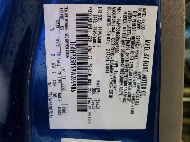 Photo 11 VIN: 1FAHP35N59W269986 - FORD FOCUS 