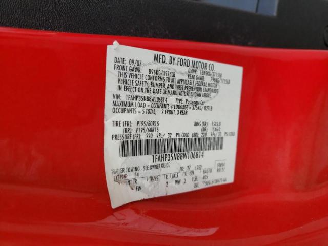 Photo 9 VIN: 1FAHP35N88W106814 - FORD FOCUS 