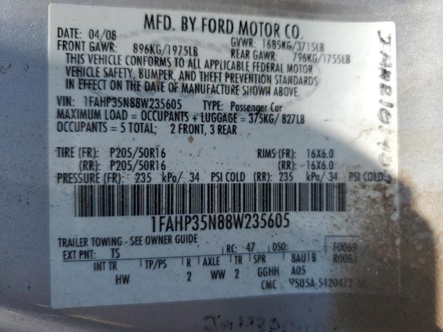 Photo 11 VIN: 1FAHP35N88W235605 - FORD FOCUS 