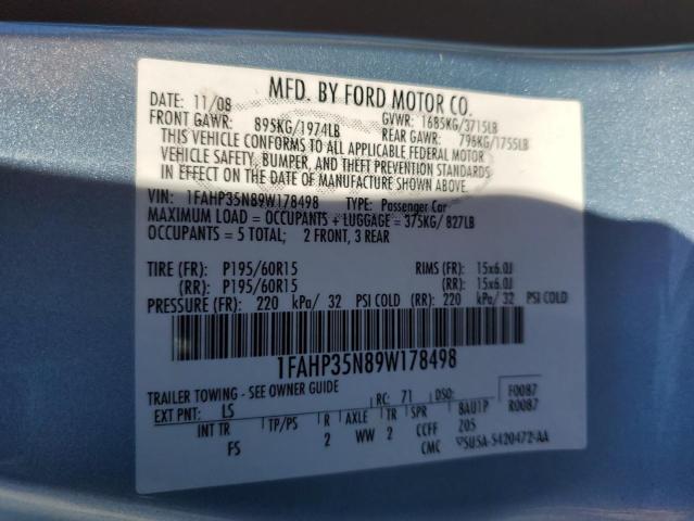 Photo 11 VIN: 1FAHP35N89W178498 - FORD FOCUS SE 