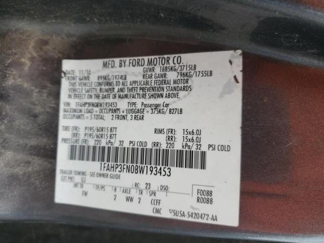 Photo 11 VIN: 1FAHP35NX9W118237 - FORD FOCUS 