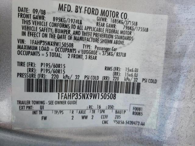 Photo 9 VIN: 1FAHP35NX9W150508 - FORD FOCUS SE 