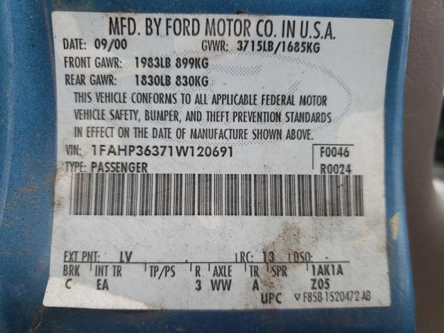 Photo 11 VIN: 1FAHP36371W120691 - FORD FOCUS 