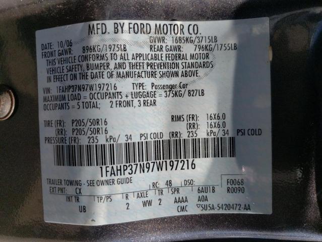 Photo 11 VIN: 1FAHP37N97W197216 - FORD FOCUS 