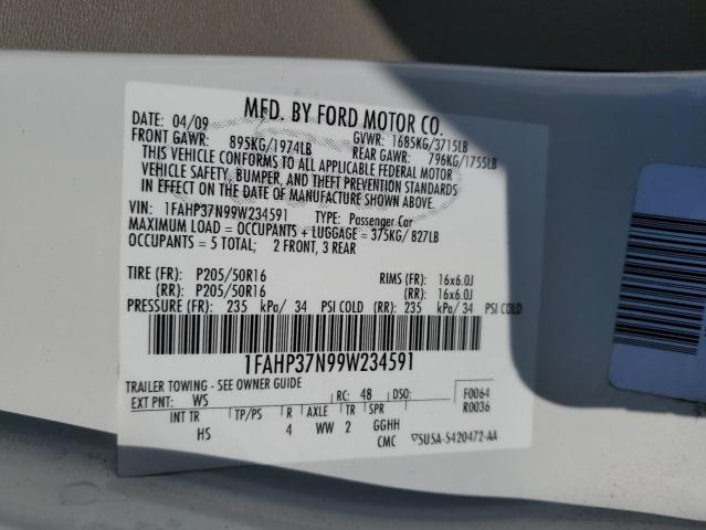 Photo 12 VIN: 1FAHP37N99W234591 - FORD FOCUS 