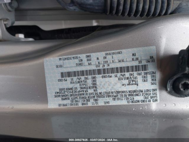 Photo 8 VIN: 1FAHP3E21CL272043 - FORD FOCUS 