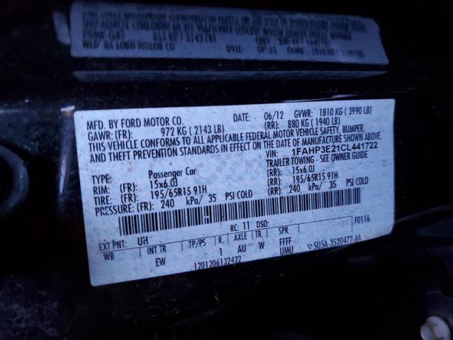 Photo 11 VIN: 1FAHP3E21CL441722 - FORD FOCUS 