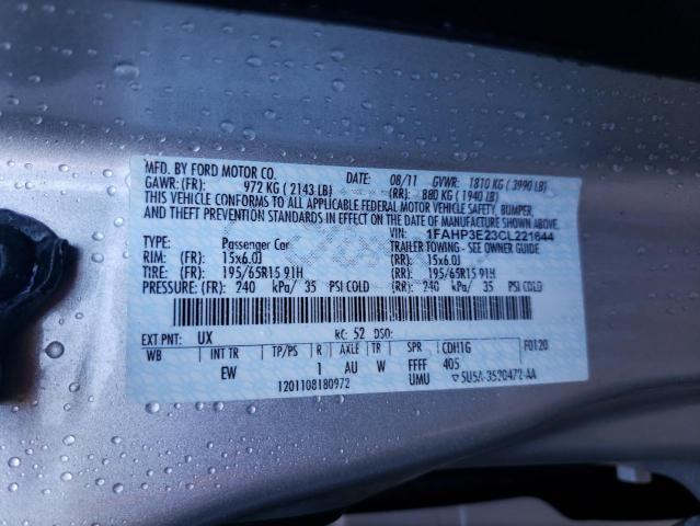 Photo 9 VIN: 1FAHP3E23CL221644 - FORD FOCUS S 