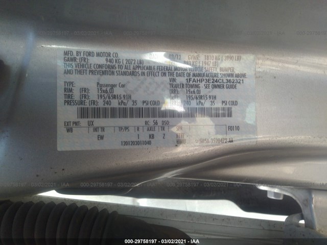 Photo 8 VIN: 1FAHP3E24CL362321 - FORD FOCUS 