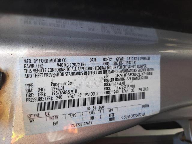 Photo 9 VIN: 1FAHP3E25CL371058 - FORD FOCUS S 