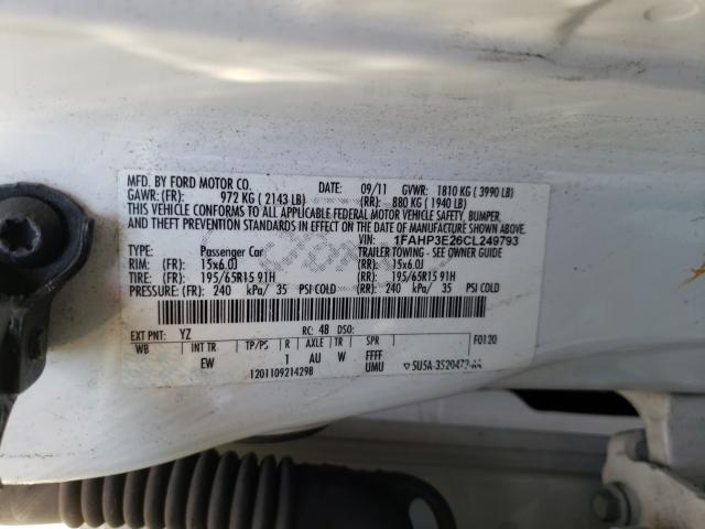 Photo 9 VIN: 1FAHP3E26CL249793 - FORD FOCUS S 