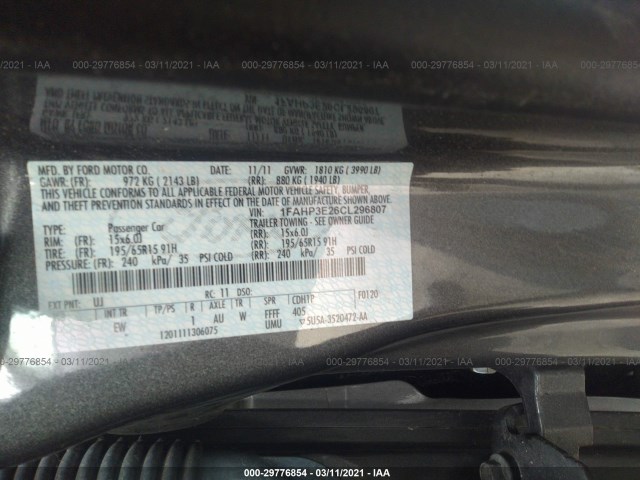 Photo 8 VIN: 1FAHP3E26CL296807 - FORD FOCUS 