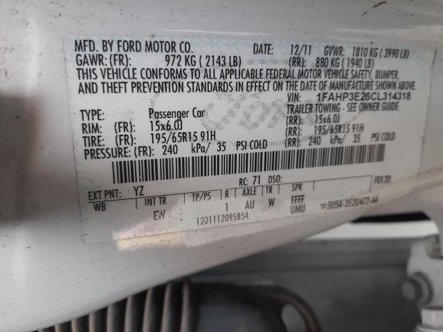 Photo 9 VIN: 1FAHP3E26CL314318 - FORD FOCUS S 