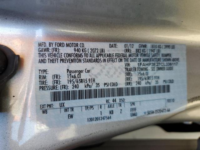 Photo 11 VIN: 1FAHP3E27CL336117 - FORD FOCUS 