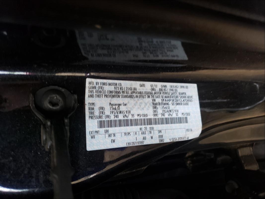 Photo 9 VIN: 1FAHP3E2XCL472693 - FORD FOCUS S 