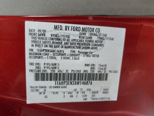 Photo 11 VIN: 1FAHP3EN2AW146876 - FORD FOCUS 