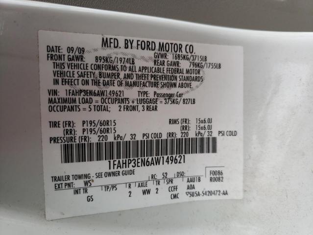 Photo 11 VIN: 1FAHP3EN6AW149621 - FORD FOCUS S 