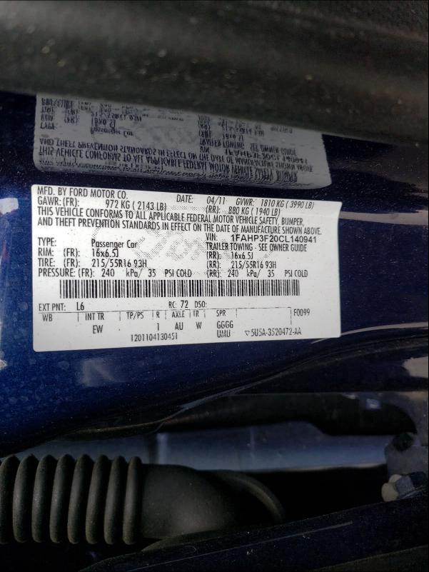 Photo 9 VIN: 1FAHP3F20CL140941 - FORD FOCUS SE 