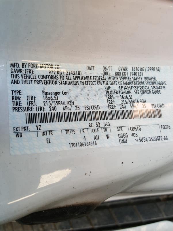 Photo 9 VIN: 1FAHP3F20CL183479 - FORD FOCUS SE 