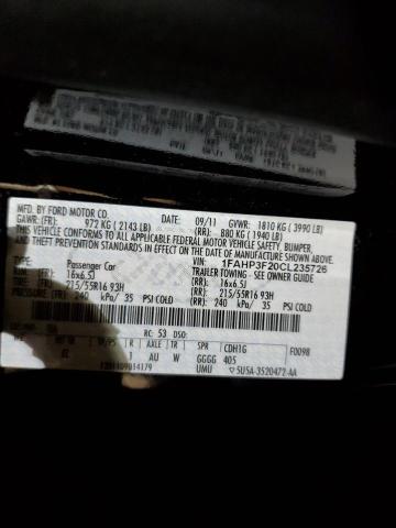 Photo 11 VIN: 1FAHP3F20CL235726 - FORD FOCUS 