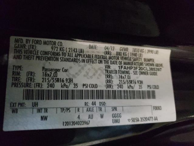 Photo 9 VIN: 1FAHP3F20CL385397 - FORD FOCUS SE 