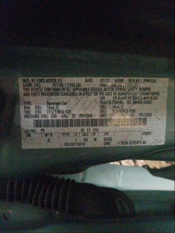 Photo 9 VIN: 1FAHP3F20CL441628 - FORD FOCUS SE 