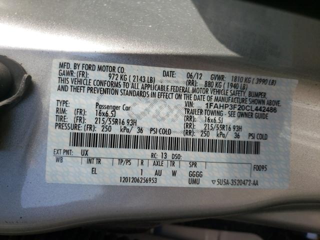 Photo 9 VIN: 1FAHP3F20CL442486 - FORD FOCUS SE 