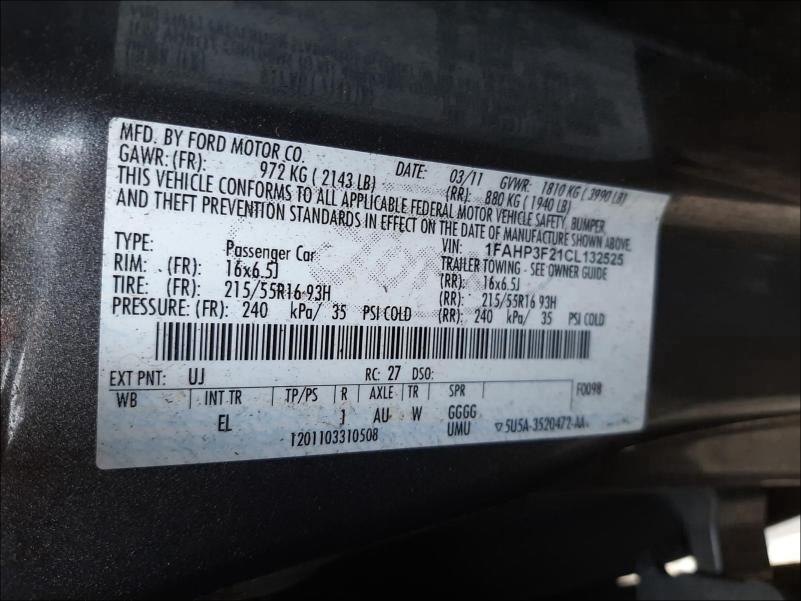 Photo 9 VIN: 1FAHP3F21CL132525 - FORD FOCUS SE 