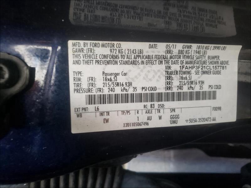 Photo 9 VIN: 1FAHP3F21CL157781 - FORD FOCUS 