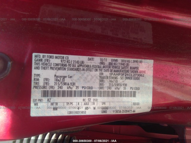 Photo 8 VIN: 1FAHP3F21CL273062 - FORD FOCUS 