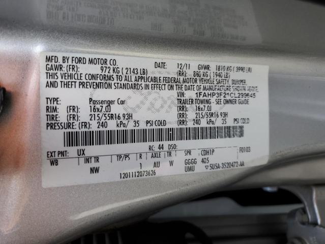 Photo 11 VIN: 1FAHP3F21CL299645 - FORD FOCUS SE 