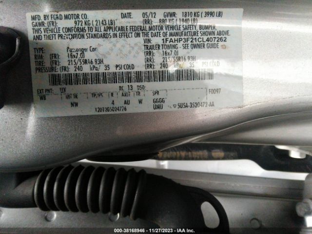 Photo 8 VIN: 1FAHP3F21CL407262 - FORD FOCUS 