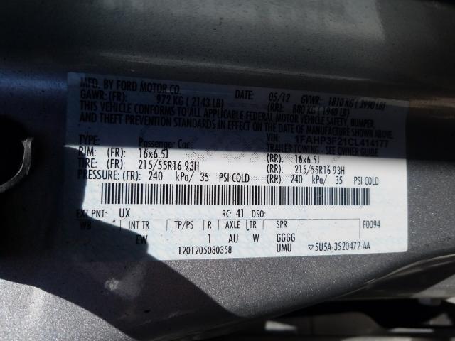 Photo 9 VIN: 1FAHP3F21CL414177 - FORD FOCUS SE 