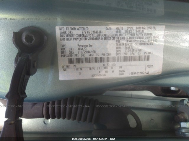 Photo 8 VIN: 1FAHP3F21CL435143 - FORD FOCUS 